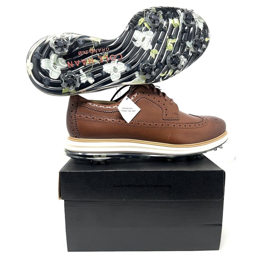 Cole Haan Mens Original Grand Tour Oxford Golf Shoes Wing Tips Size 11 C36898